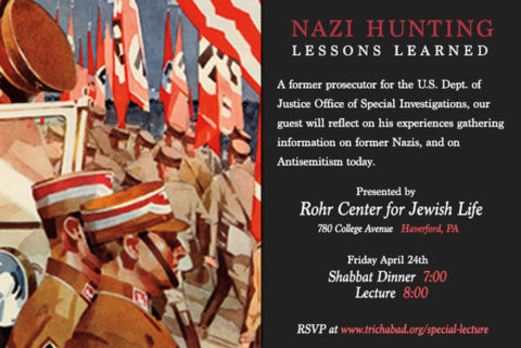 Nazi Hunting: Lessons Learned – Special Lecture